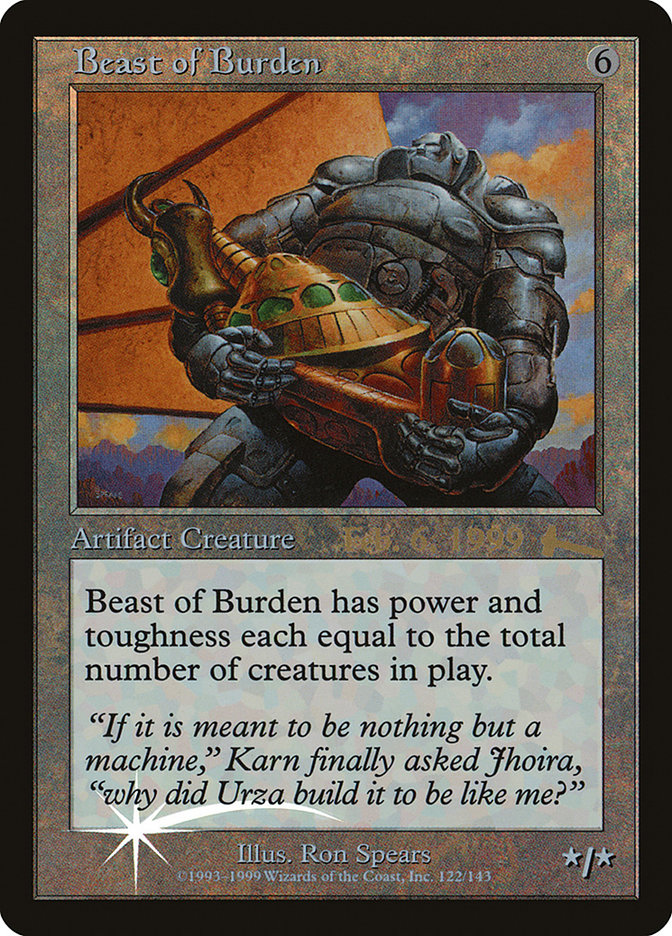 Beast of Burden [Urza's Legacy Promos] | Exor Games Dartmouth