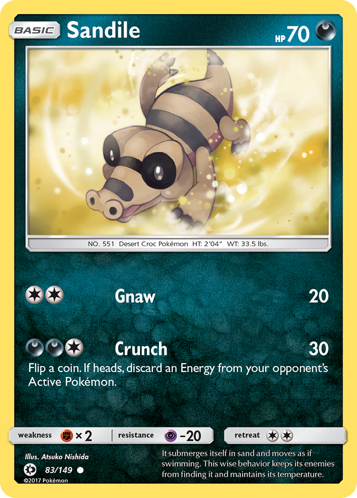 Sandile (83/149) [Sun & Moon: Base Set] | Exor Games Dartmouth