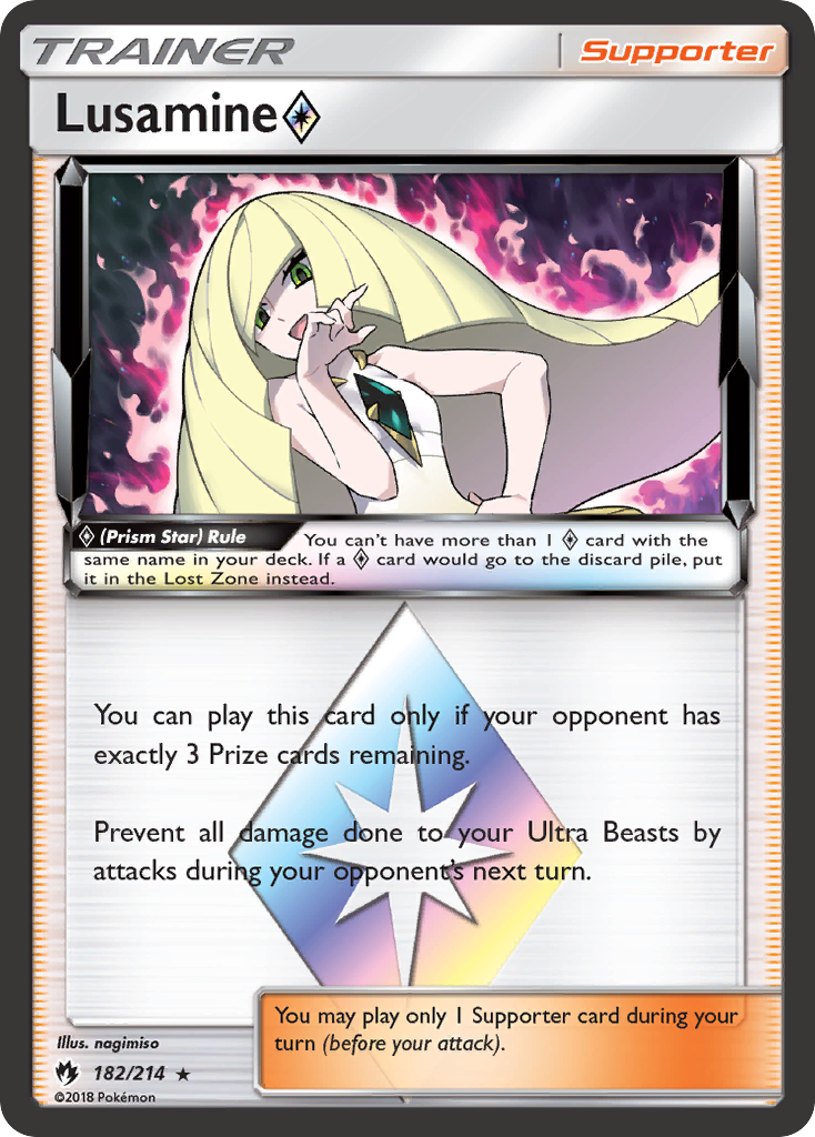 Lusamine (182/214) (Prism Star) [Sun & Moon: Lost Thunder] | Exor Games Dartmouth