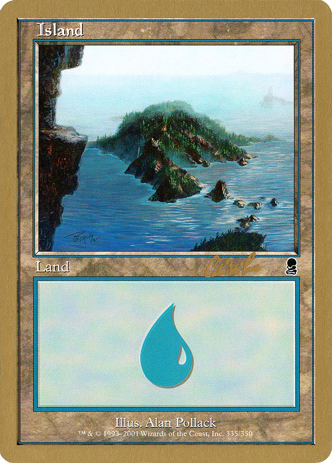 Island (cr335) (Carlos Romao) [World Championship Decks 2002] | Exor Games Dartmouth