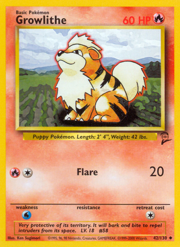 Growlithe (42/130) [Base Set 2] | Exor Games Dartmouth