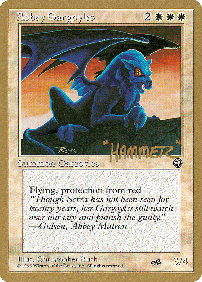 Abbey Gargoyles (Shawn "Hammer" Regnier) (SB) [Pro Tour Collector Set] | Exor Games Dartmouth