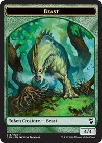 Beast (013) // Plant Double-sided Token [Commander 2018 Tokens] | Exor Games Dartmouth