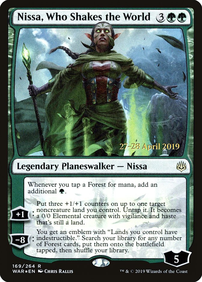 Nissa, Who Shakes the World  [War of the Spark Prerelease Promos] | Exor Games Dartmouth