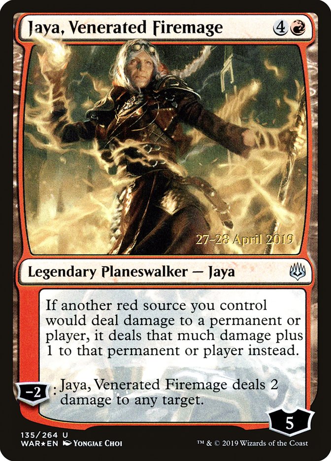 Jaya, Venerated Firemage  [War of the Spark Prerelease Promos] | Exor Games Dartmouth