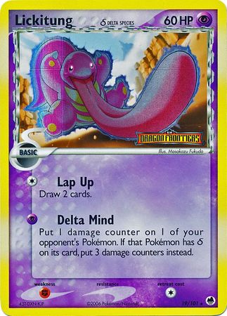 Lickitung (19/101) (Delta Species) (Stamped) [EX: Dragon Frontiers] | Exor Games Dartmouth