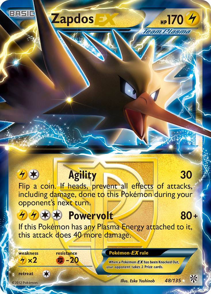 Zapdos EX (48/135) [Black & White: Plasma Storm] | Exor Games Dartmouth