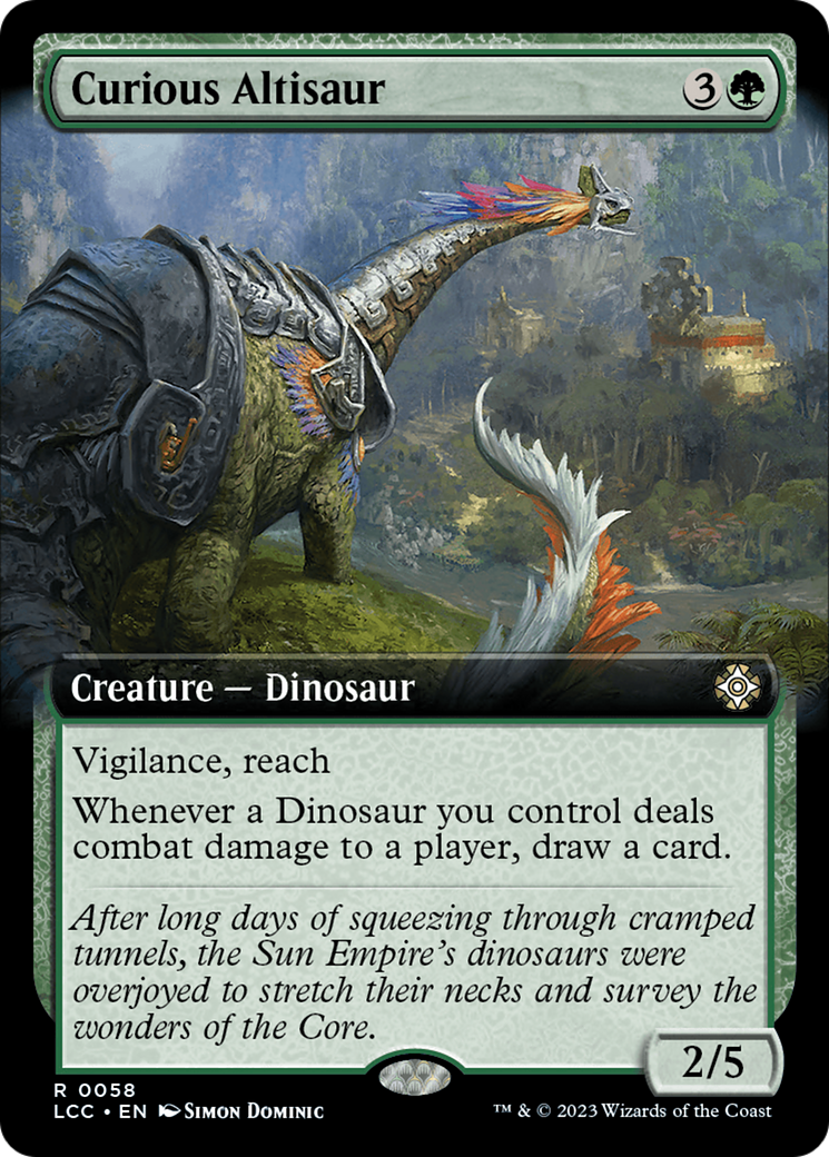 Curious Altisaur (Extended Art) [The Lost Caverns of Ixalan Commander] | Exor Games Dartmouth