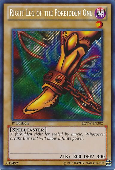 Right Leg of the Forbidden One [LCYW-EN302] Secret Rare | Exor Games Dartmouth