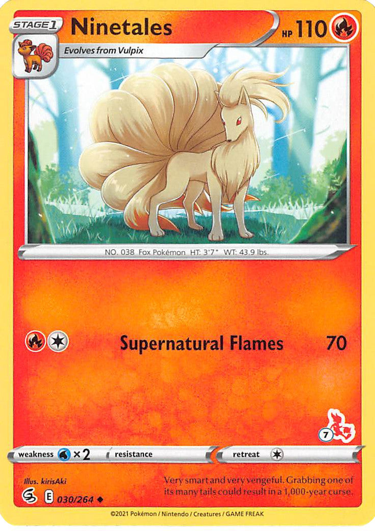 Ninetales (30/264) (Cinderace Stamp #7) [Battle Academy 2022] | Exor Games Dartmouth