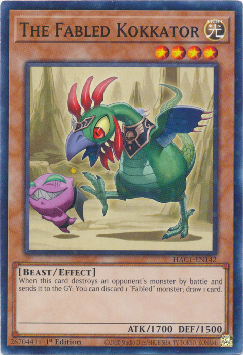 The Fabled Kokkator (Duel Terminal) [HAC1-EN142] Common | Exor Games Dartmouth