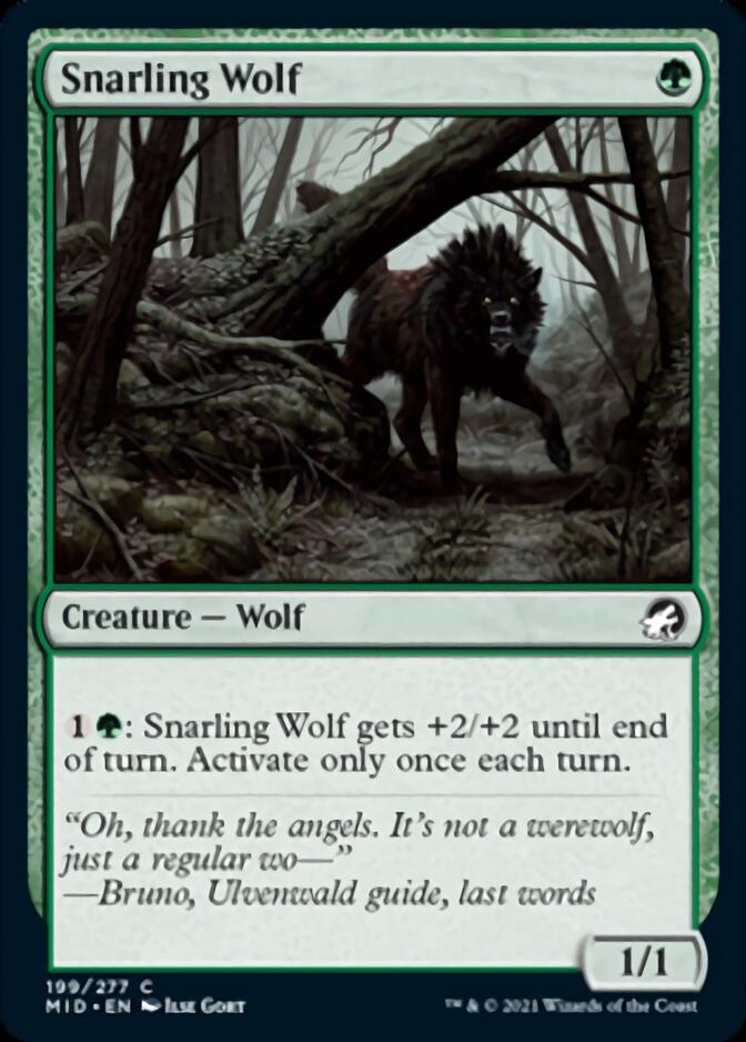 Snarling Wolf [Innistrad: Midnight Hunt] | Exor Games Dartmouth