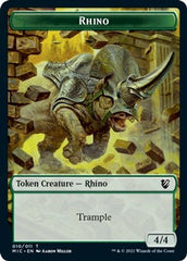 Rhino // Wolf Double-sided Token [Innistrad: Midnight Hunt Commander] | Exor Games Dartmouth
