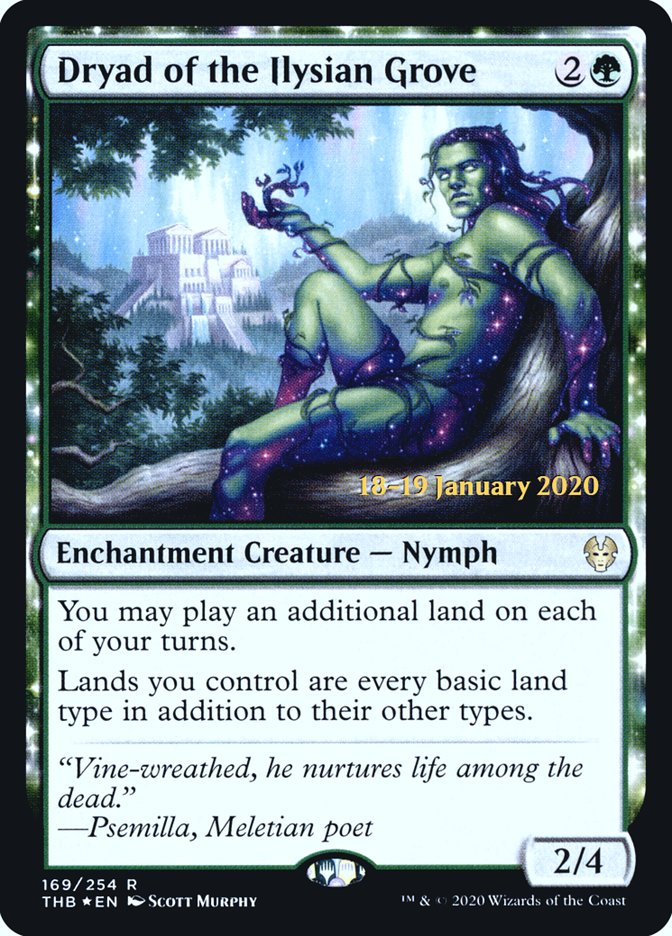 Dryad of the Ilysian Grove [Theros Beyond Death Prerelease Promos] | Exor Games Dartmouth