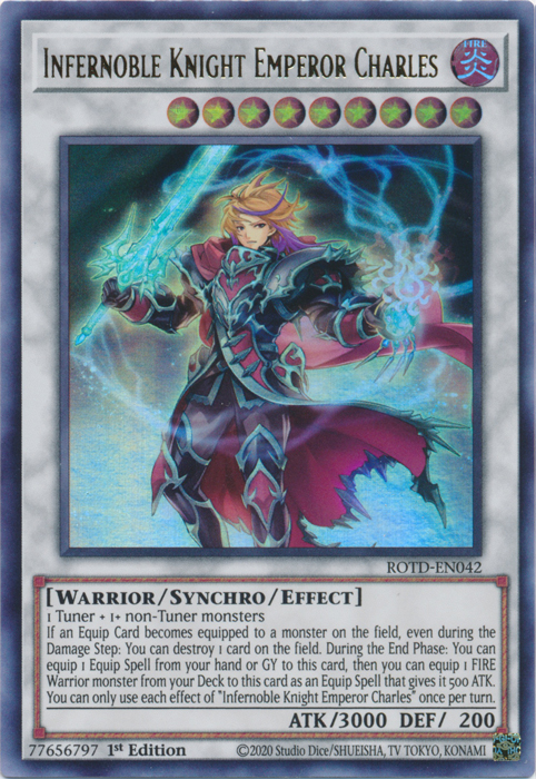 Infernoble Knight Emperor Charles [ROTD-EN042] Ultra Rare | Exor Games Dartmouth