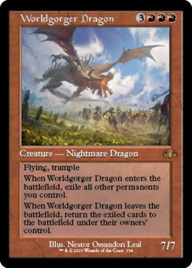 Worldgorger Dragon (Retro) [Dominaria Remastered] | Exor Games Dartmouth