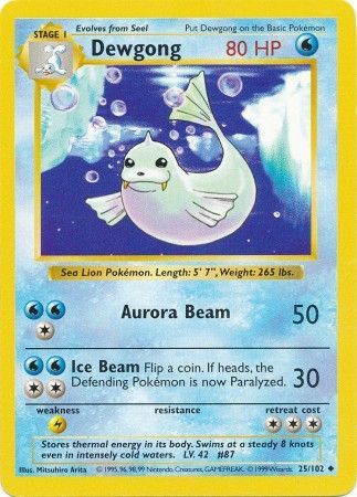 Dewgong (25/102) [Base Set Shadowless Unlimited] | Exor Games Dartmouth