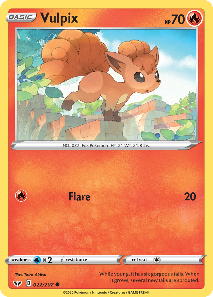 Vulpix (022/202) [Sword & Shield: Base Set] | Exor Games Dartmouth