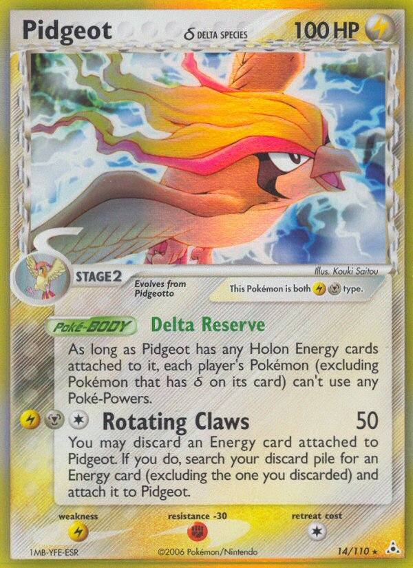 Pidgeot (14/110) (Delta Species) [EX: Holon Phantoms] | Exor Games Dartmouth