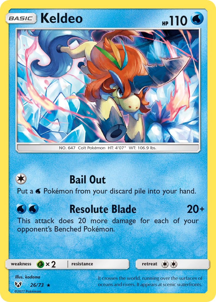 Keldeo (26/73) [Sun & Moon: Shining Legends] | Exor Games Dartmouth