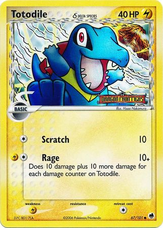 Totodile (67/101) (Delta Species) (Stamped) [EX: Dragon Frontiers] | Exor Games Dartmouth