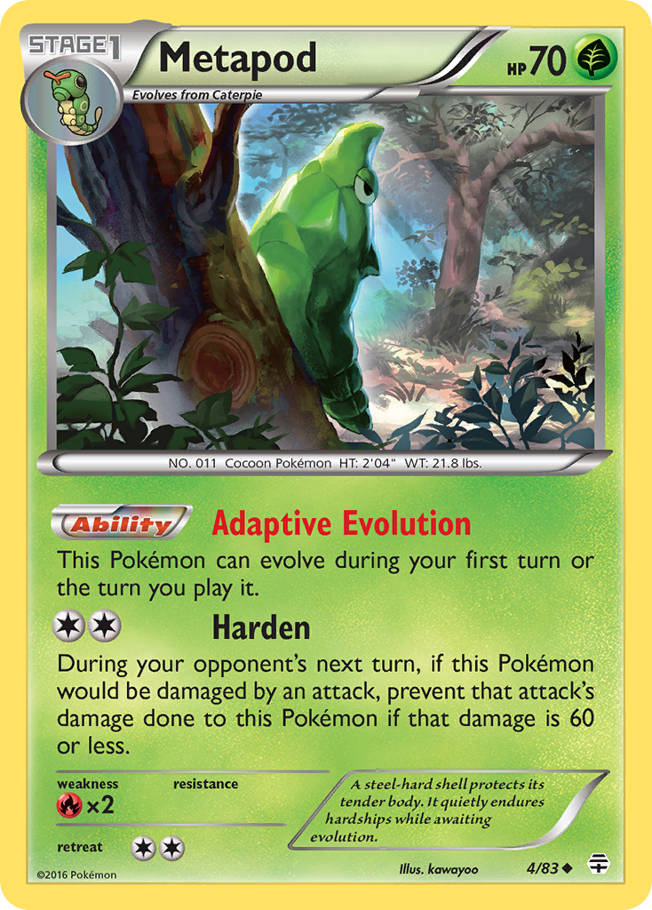 Metapod (4/83) [XY: Generations] | Exor Games Dartmouth