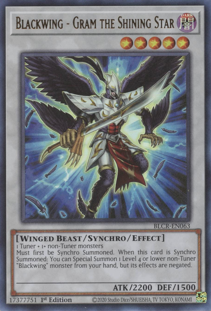 Blackwing - Gram the Shining Star [BLCR-EN063] Ultra Rare | Exor Games Dartmouth
