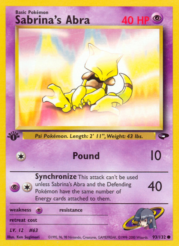 Sabrina's Abra (93/132) [Gym Challenge 1st Edition] | Exor Games Dartmouth