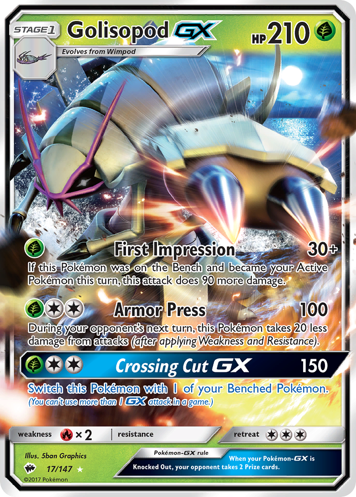 Golisopod GX (17/147) [Sun & Moon: Burning Shadows] | Exor Games Dartmouth