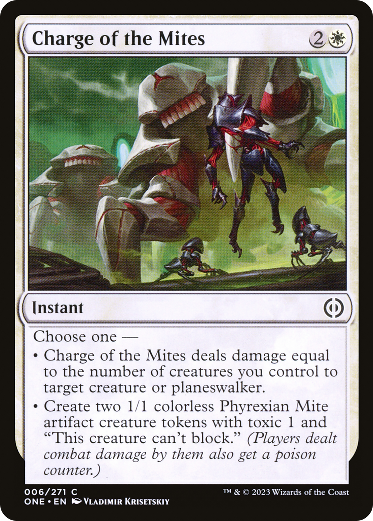 Charge of the Mites [Phyrexia: All Will Be One] | Exor Games Dartmouth