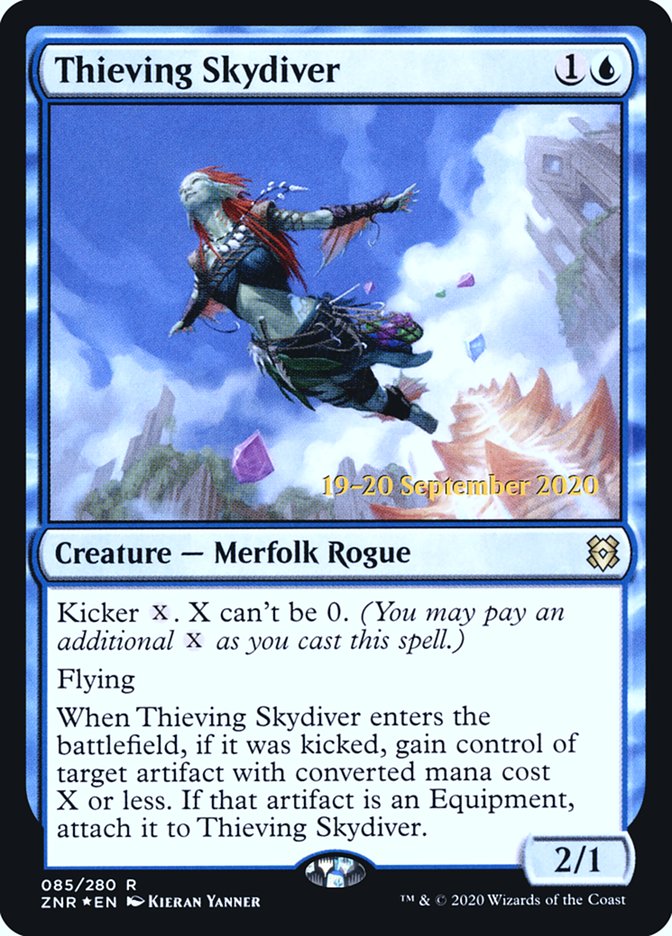 Thieving Skydiver  [Zendikar Rising Prerelease Promos] | Exor Games Dartmouth