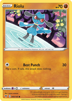 Riolu (090/185) [Sword & Shield: Vivid Voltage] | Exor Games Dartmouth