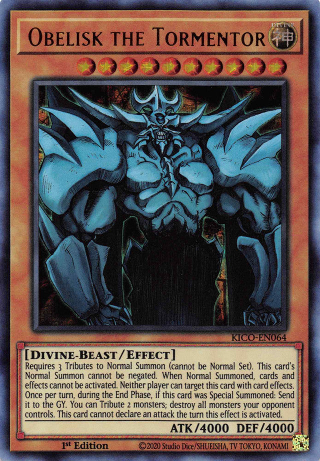 Obelisk the Tormentor (Ultra Pharaoh's Rare) [KICO-EN064] Ultra Pharaoh’s Rare | Exor Games Dartmouth