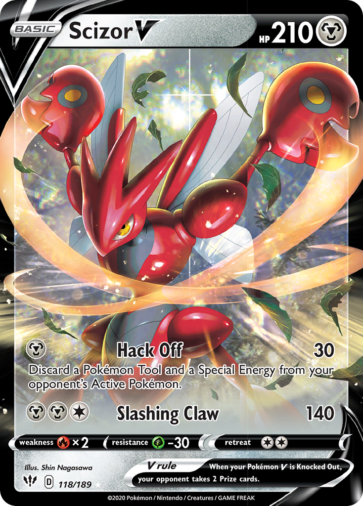 Scizor V (118/189) [Sword & Shield: Darkness Ablaze] | Exor Games Dartmouth