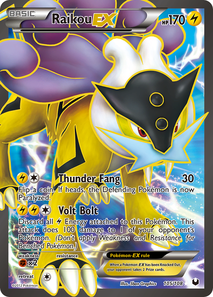 Raikou EX (105/108) [Black & White: Dark Explorers] | Exor Games Dartmouth