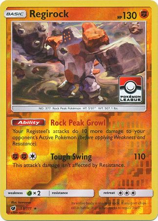Regirock (53/111) (League Promo) [Sun & Moon: Crimson Invasion] | Exor Games Dartmouth