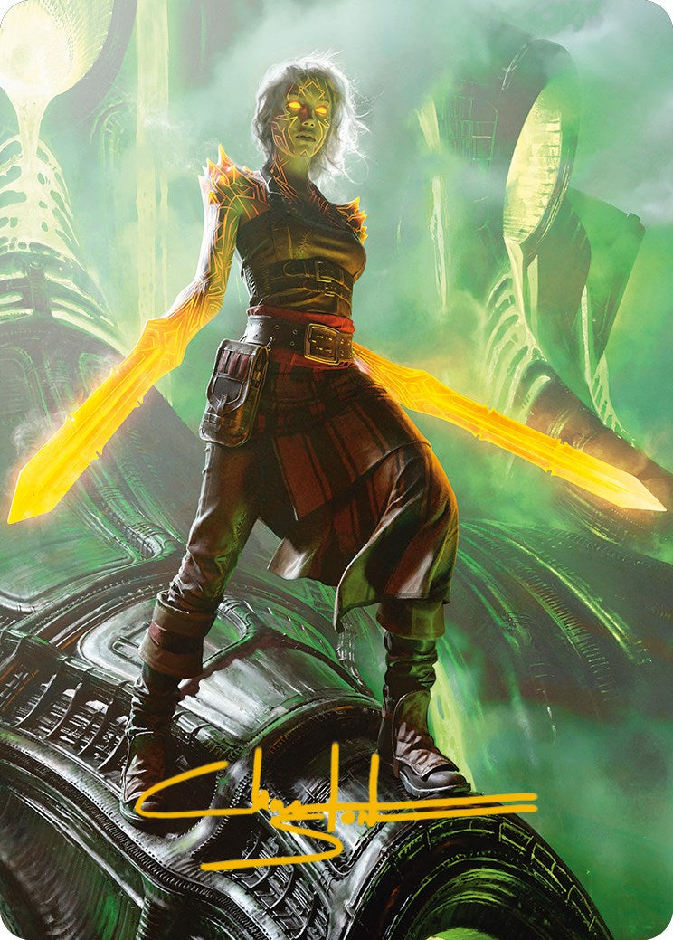 Nahiri, the Unforgiving Art Card (Gold-Stamped Signature) [Phyrexia: All Will Be One Art Series] | Exor Games Dartmouth