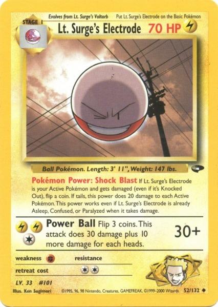 Lt. Surge's Electrode (52/132) [Gym Challenge Unlimited] | Exor Games Dartmouth