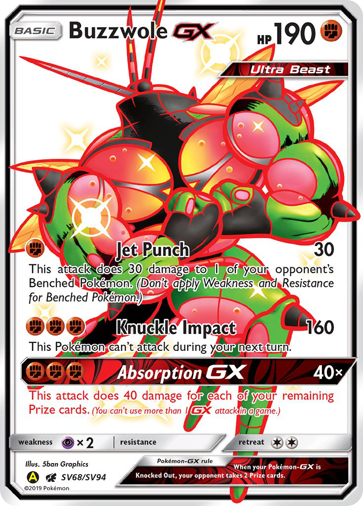 Buzzwole GX (SV68/SV94) [Sun & Moon: Hidden Fates - Shiny Vault] | Exor Games Dartmouth