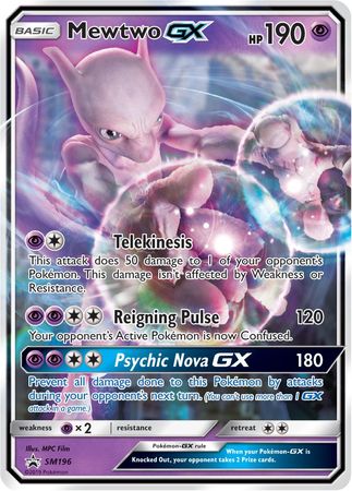 Mewtwo GX (SM196) (Jumbo Card) [Sun & Moon: Black Star Promos] | Exor Games Dartmouth