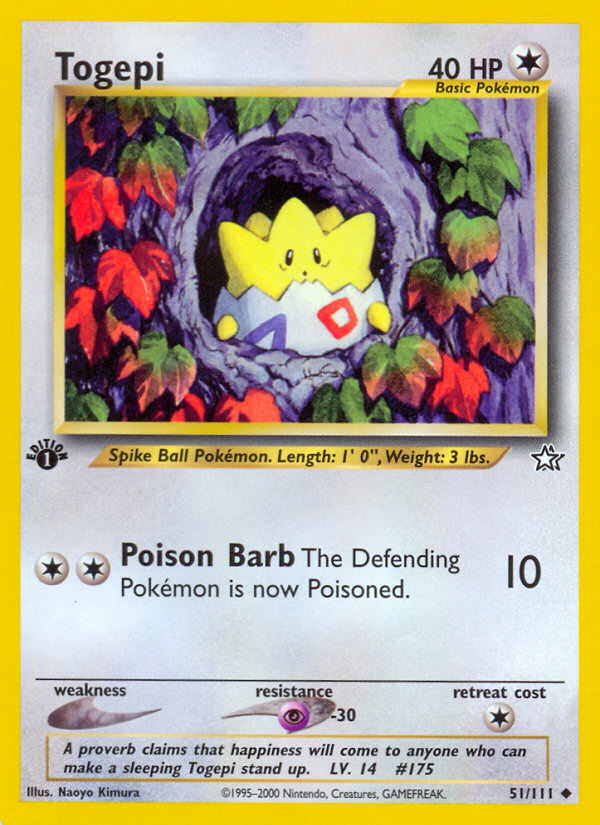 Togepi (51/111) [Neo Genesis 1st Edition] | Exor Games Dartmouth