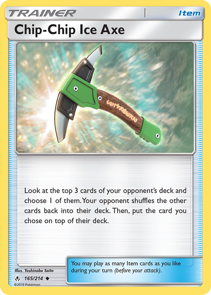 Chip-Chip Ice Axe (165/214) [Sun & Moon: Unbroken Bonds] | Exor Games Dartmouth