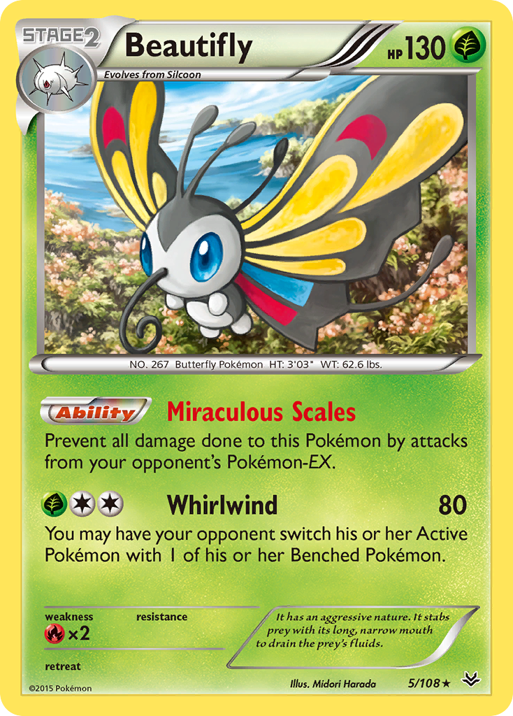 Beautifly (5/108) [XY: Roaring Skies] | Exor Games Dartmouth