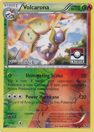 Volcarona (15/114) (League Promo 2nd Place) [XY: Steam Siege] | Exor Games Dartmouth