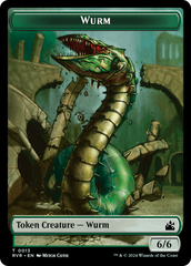 Saproling // Wurm Double-Sided Token [Ravnica Remastered Tokens] | Exor Games Dartmouth