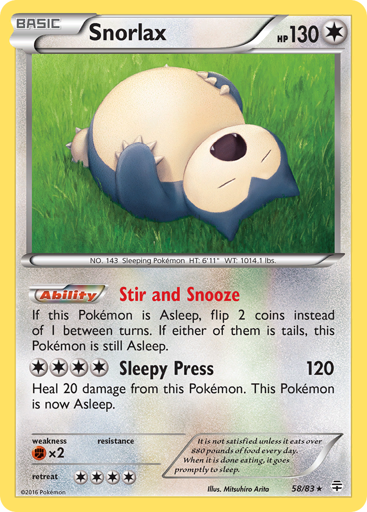 Snorlax (58/83) [XY: Generations] | Exor Games Dartmouth