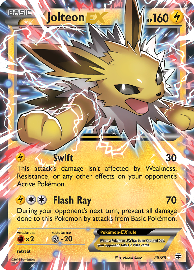 Jolteon EX (28/83) [XY: Generations] | Exor Games Dartmouth