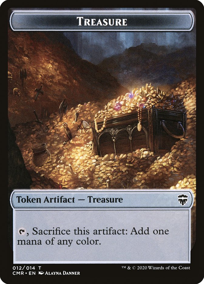 Rock // Treasure Token [Commander Legends Tokens] | Exor Games Dartmouth