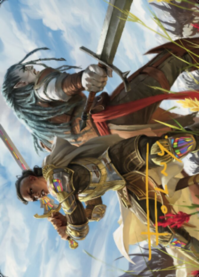 Join Forces Art Card (Gold-Stamped Signature) [Dominaria United Art Series] | Exor Games Dartmouth