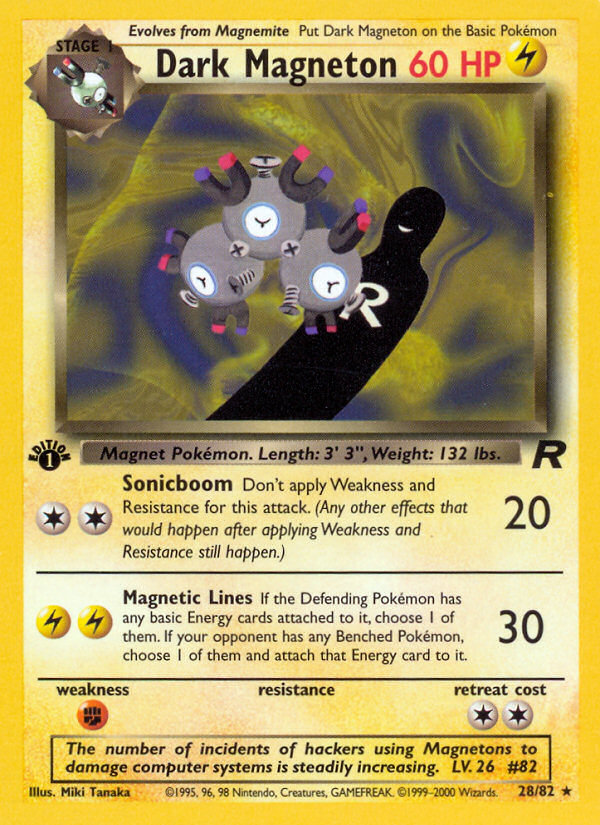 Dark Magneton (28/82) [Team Rocket 1st Edition] | Exor Games Dartmouth